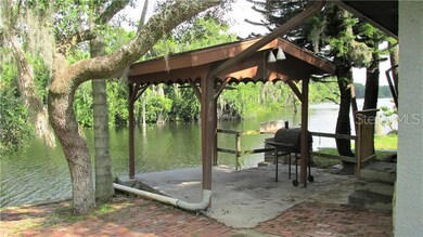 Gazebo with fish cleaning station