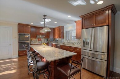 Stainless appliances, double wall oven, and large 