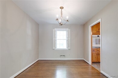 View from living room looking into dining room wit