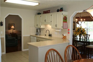 OPEN KITCHEN WITH TILE BACK SPLASH, NEW COUNTERTOP