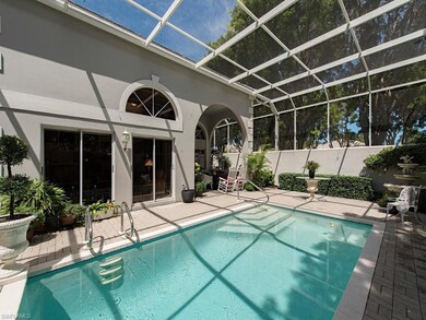 Pool, courtyard and covered outdoor seating area