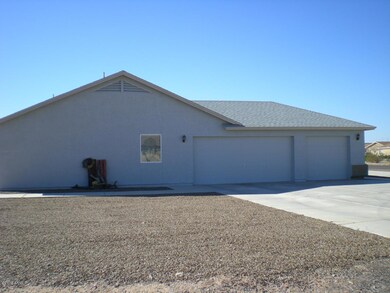 Side view of garages