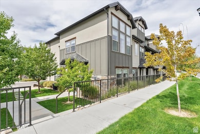 View of property exterior with board and batten siding