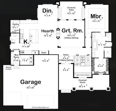 Main Level Floor Plan 1214 Overlook