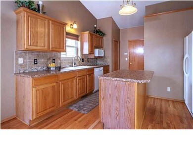 The kitchen was recently remodeled with new counte