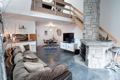 An open floor plan that has been designed with mod