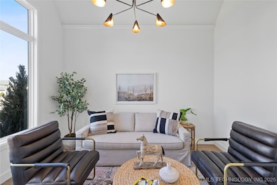 Vaulted Study, staged a Parlor (has a closet)
