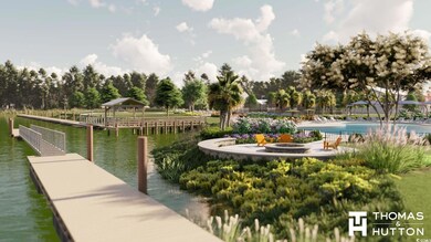 Exterior space with a water view and a swimming po