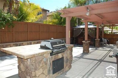 Built in BBQ and above ground spa