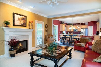 Family room open to kitchen and breakfast area