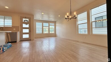 opened family room and dining area