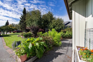 Front walk with perennial beds