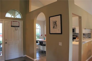 Foyer with updated floor tile
