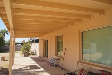Huge covered back patio