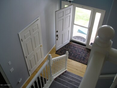 Looking at entry area from Library