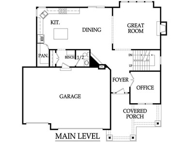 Main Level Floor Plan of the Makenna