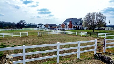 Fenced area near house
