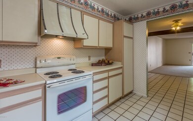 Kitchen into dining and living area