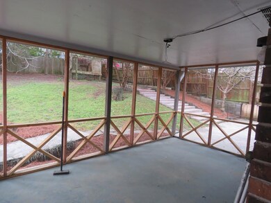 Screened back porch