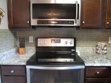 Stainless microwave and stove