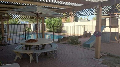 back yard has lots of shaded areas