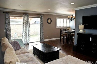 Nice lighting in this room. Slider leads to an out