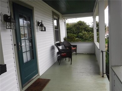 Relaxing from porch
