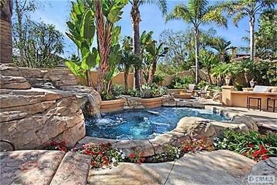 Super spa has a cave and tanning deck