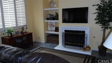 Cozy family room with gas fireplace.