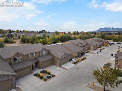 Aerial view featuring a mountain view