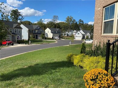 View from porch looking into the cul-de-sac