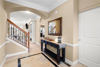 Entry way, Travertine tile