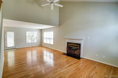Open great room/dining area.  HW floors, vaulted c
