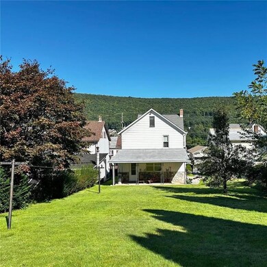 Large backyard with mountain views