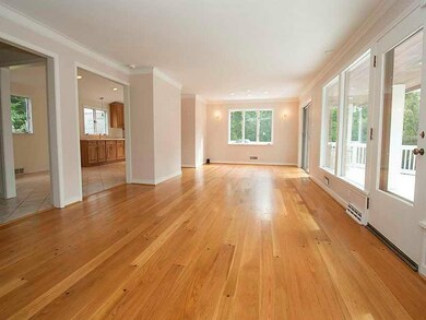 View from the living room into the kitchen