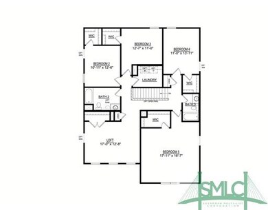 2nd Floor Plan. The 2nd level has 4 BRs + Loft, al