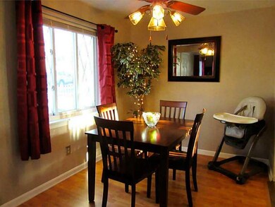 Dining Room. Shiny newer floor, large window, ceil