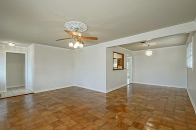 Living & Dining Room with kitchen open window