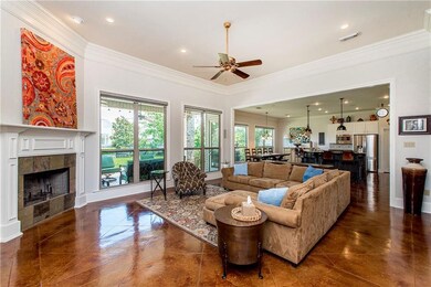 Sprawling, open-concept living area lends itself t