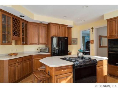 Kitchen. Another oven! Glassed front cabinets...wi