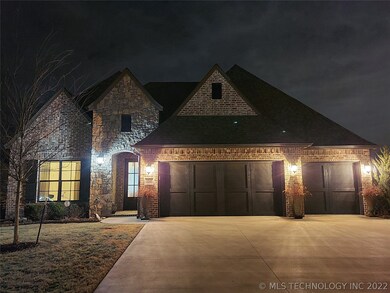 Night view of the home.