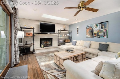 Cozy Family Room has Access to the Backyard