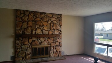 Wood burning fireplace-large living room