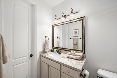 This space offers ample vanity area and abundant s