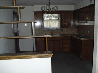 Kitchen. from living room into kitchen