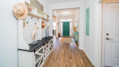 Luxury vinyl flooring throughout home.