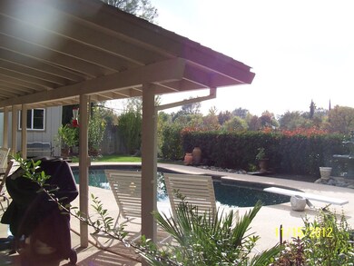 Backyard looking toward pool.