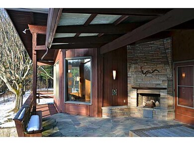 Patio/Deck. Large covered flagstone patio w/ woodb