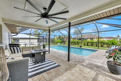 Under cover lanai with fan