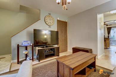 View of living area from window